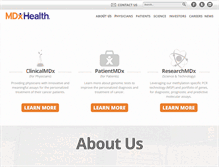 Tablet Screenshot of mdxhealth.com